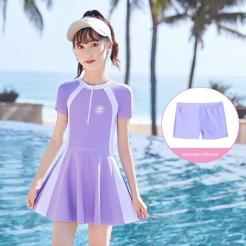 2024 Girls' One-Piece Skirt Swimsuit for Training - Available In Small, Medium, and Large