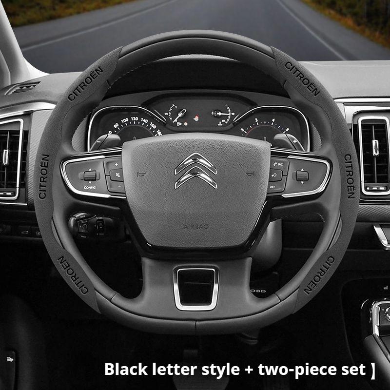 

ABS Car Suede Steering Wheel Cover Anti-slip Accessories For Citroen C3 C4 C5 C1 C2 Berlingo Grand Picasso Jumper Saxo Jumpy DS3