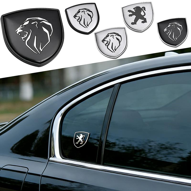 For Peugeot Alloy Shield Lion Car Emblem Window Sticker Rear Trunk Badge for 306 307 308 407 508 206 207 301 2008 3008 4008 5008