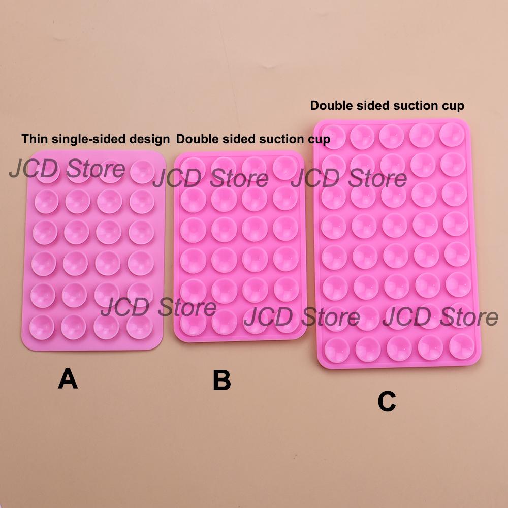Single-sided Double Side Silicone Suction Pad Mobile Phone Fixture Suction Cup Backed Adhesive Silicone Rubber Sucker Pad Fixed 7