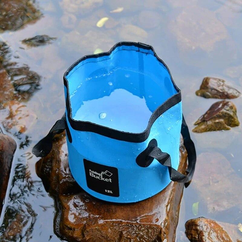 Foldable Multifunction Bucket Waterproof Outdoor Travel Water Storage Carrier Bag Fishing Portable Water Bucket