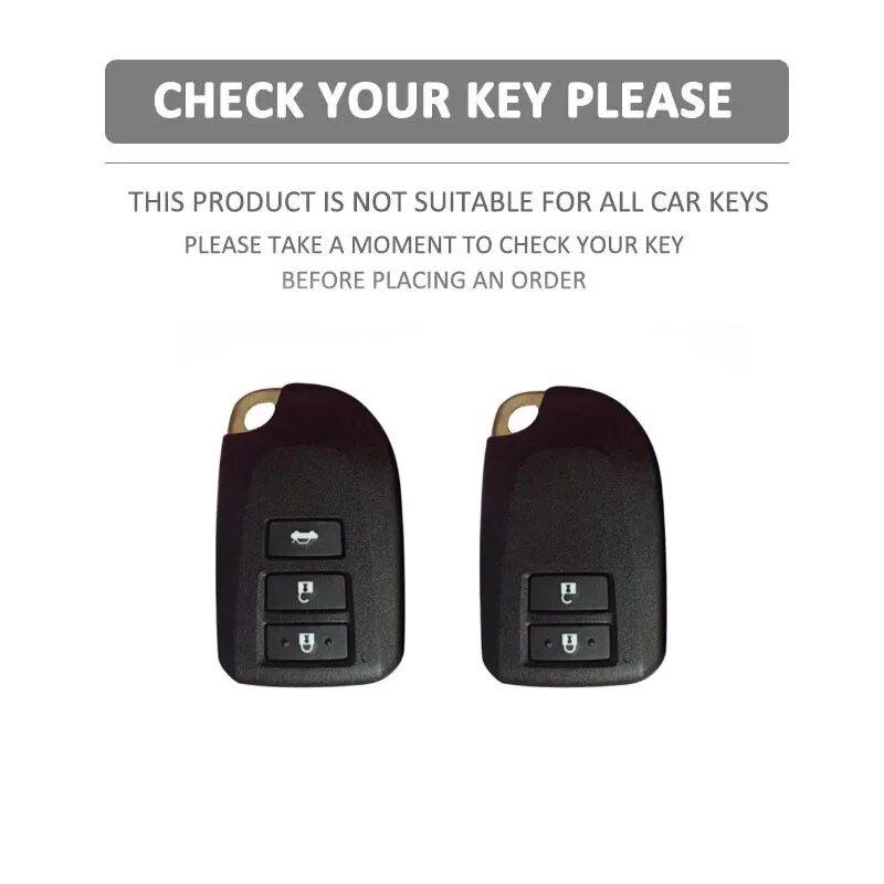 Zinc Alloy Leather Car Key Case For Toyota Prado Yaris Vios Previa Aygo   Yaris Porte Spade Hiace Regiuse Key Fob