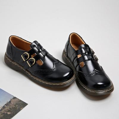 Women Flat Casual Loafers Shoe Ladies Flat Fashion Vintage British Leather Oxford Loafers Fashion Designer Leather Slip On Shoes