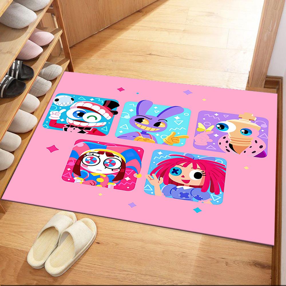 Digital Circus Carpet Perfect for Game Room Dining Room Kitchen Dormitory Anti-slip Rug Decorate Offices Luxury Gift for Birthday, Christmas, Wedding