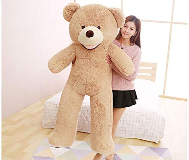 AMIRA TOYS Stuffed Animal Bear Large Teddy Bear Extra Large Sewn Wrap Christmas Body Pillow Animal Christmas Character INS Popular Birthday Present