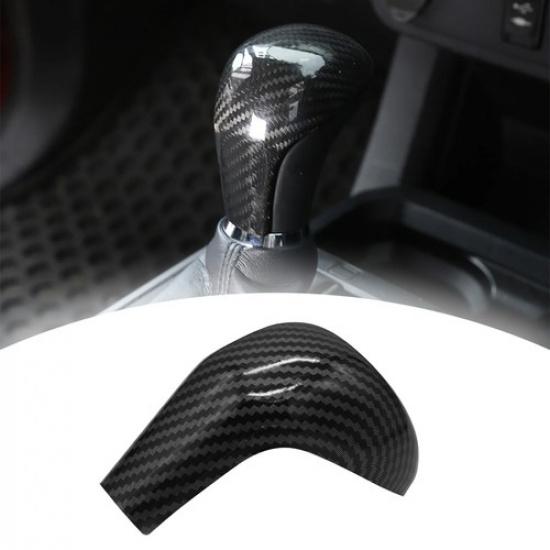 Gear Shift Knob Head Cover Trim Carbon Fiber ABS For Toyota Land Cruiser Hilux