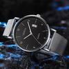 Fashion Styles Mans Watches Men's Luxury Mesh Calendar Watch Quartz Wristwatches Best Gifts Clock