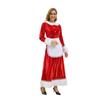 LYRIA New Christmas Adult Plush Edge Dress Women's Holiday Party Costume Santa Claus Cosplay Hat Apron Set Performance Costume