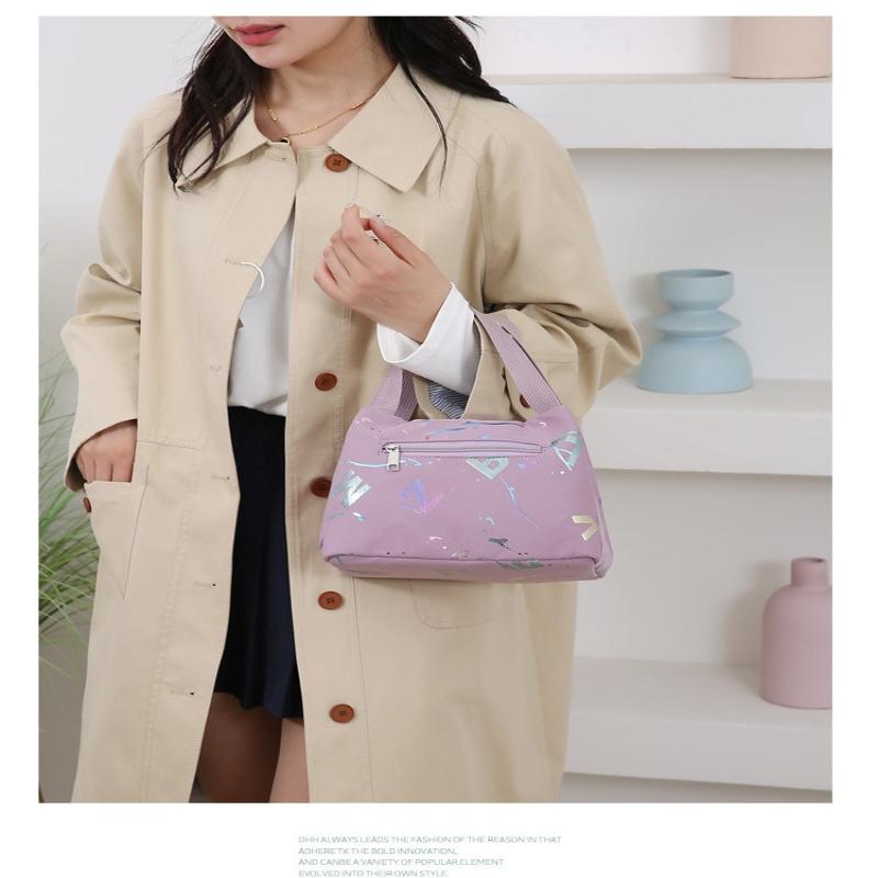 1Pc Trend Printing Women's Handbag, Commuting To Work, Large-capacity Storage, Bento Bag, Portable Small Mommy Bag When Going Out