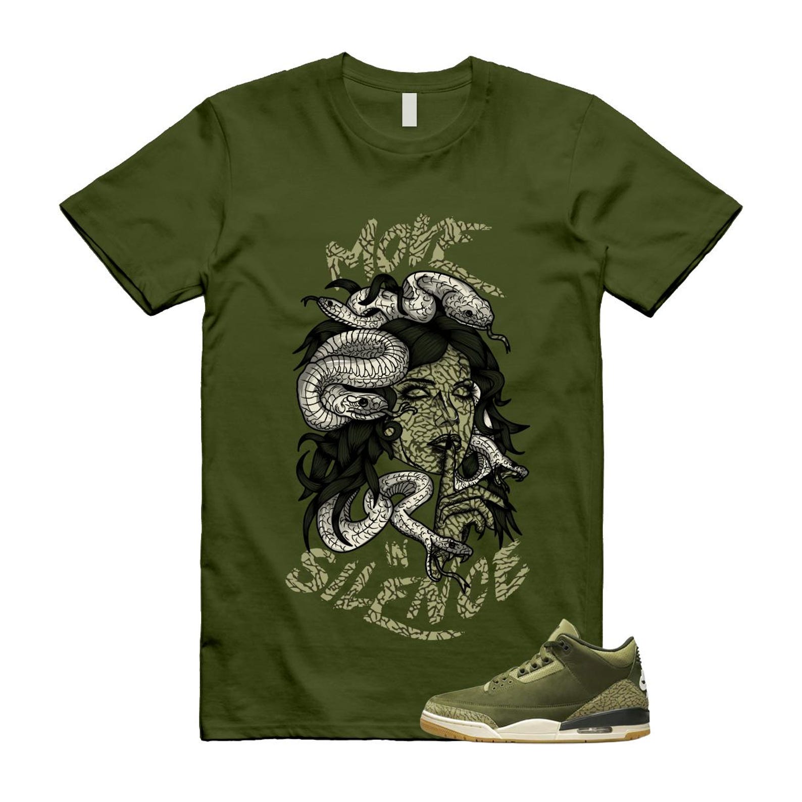 3 Family Affair Olive Sequoia Neutral Sail T Shirt Match MIS L