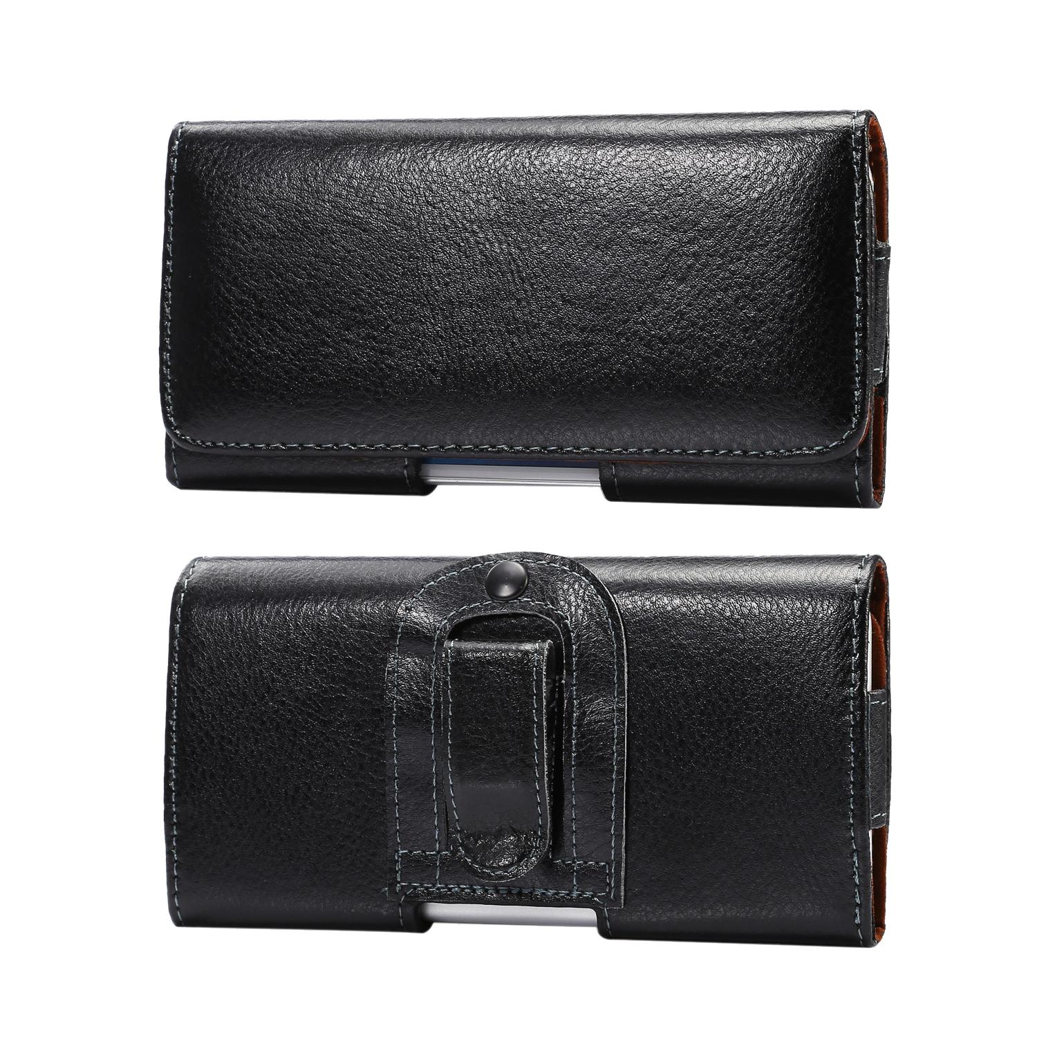 

Чехол для телефона из натуральной кожи с зажимом для ремня, мужская поясная сумка для iPhone 16, 15, 13, 11, Pro Max, Samsung S24, S23, S21, A53, Xiaomi, 13T, Redmi Note 12, чехол-кобура 6.5 Inch(16.0x8.0x1.8CM) чёрный