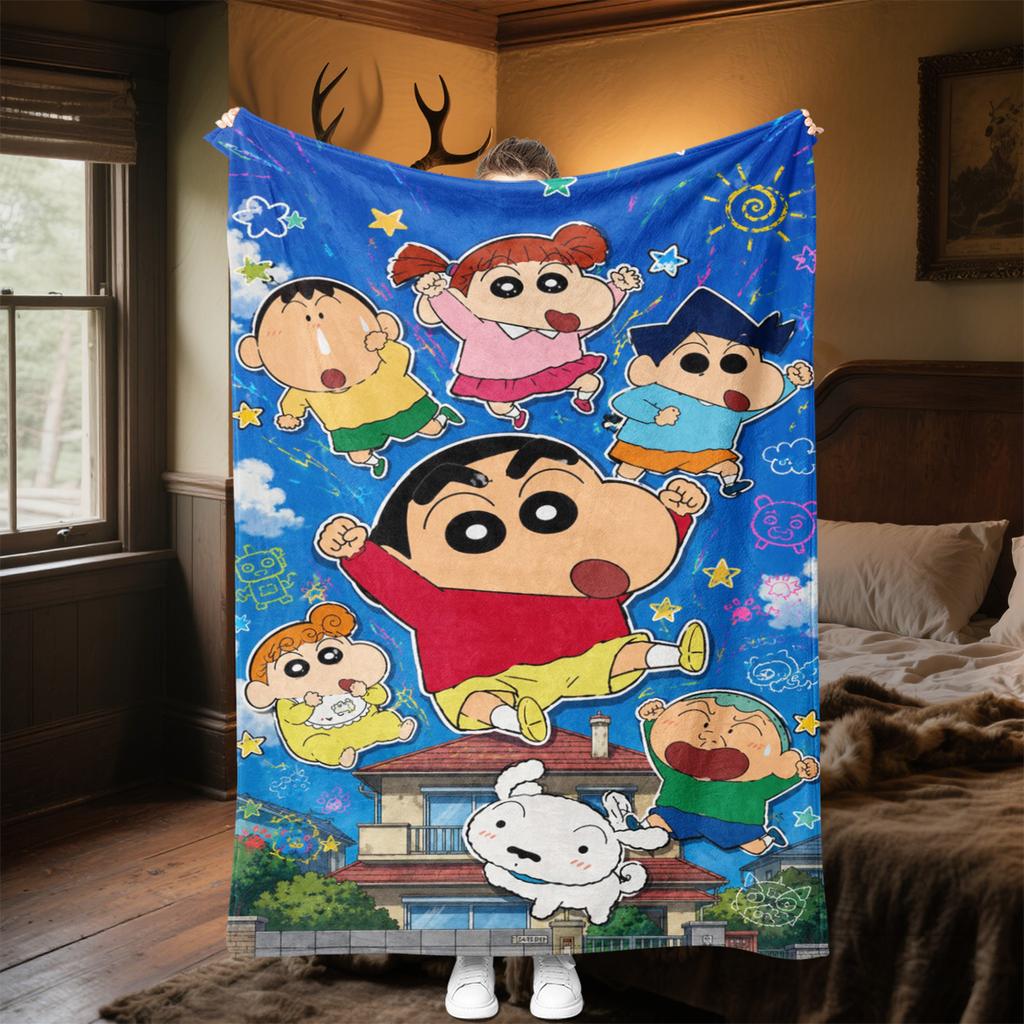ShinChan Plüschdecke Weich Bequem Alle Jahreszeiten Perfektes Geschenk Sofa Büro Nickerchen Outdoor Reise Decke