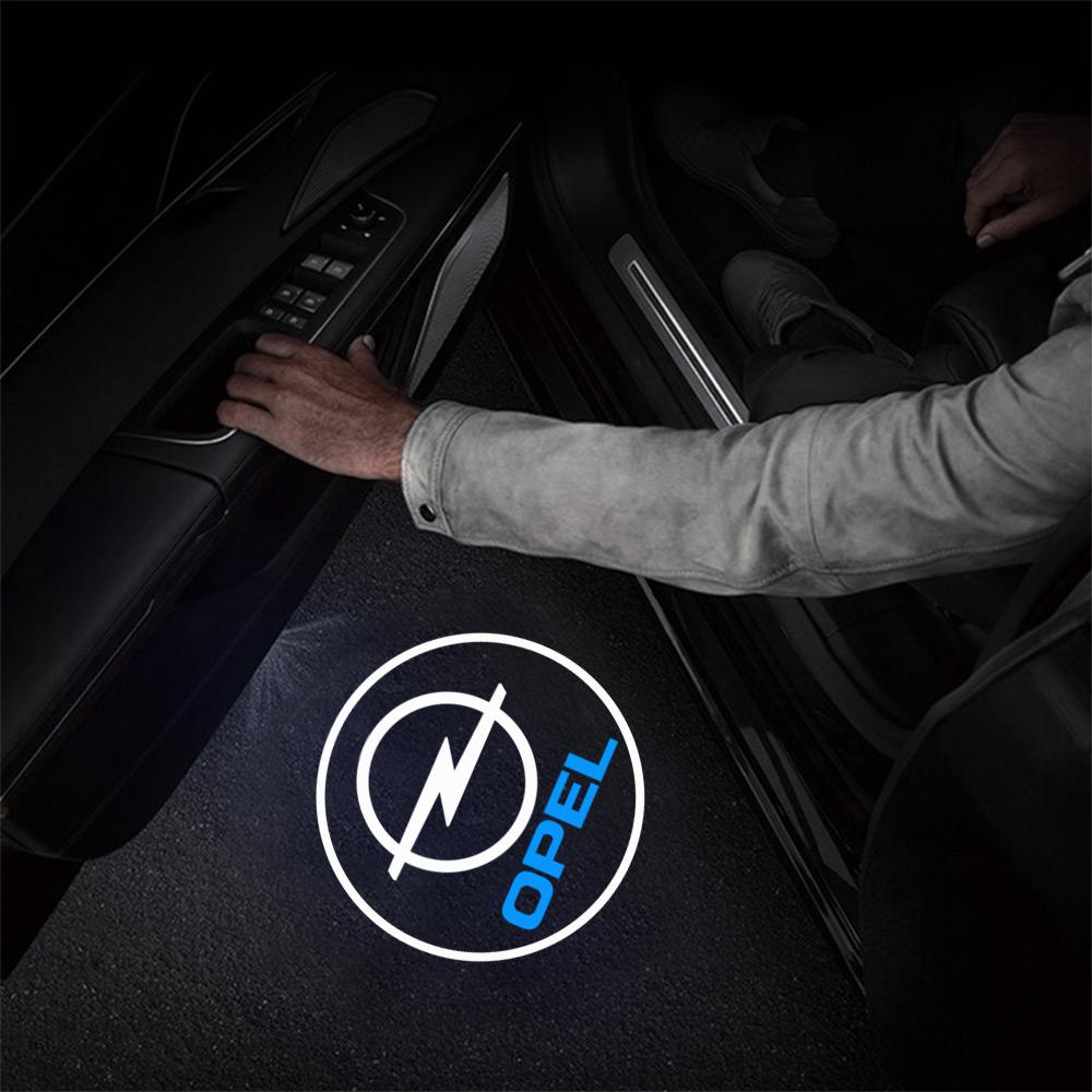 1/2/4Pcs Car Door Projector LED Lights HD Welcome Lamp For Opel OPC Astra Insignia G H J K F Corsa Mokka Vectra Adam Accessories