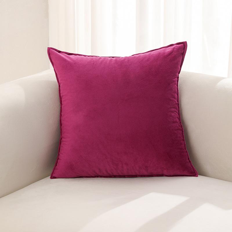 New Solid Color Dutch Velvet Edged Pillowcase Color Combination Sofa Cushion Pillowcase