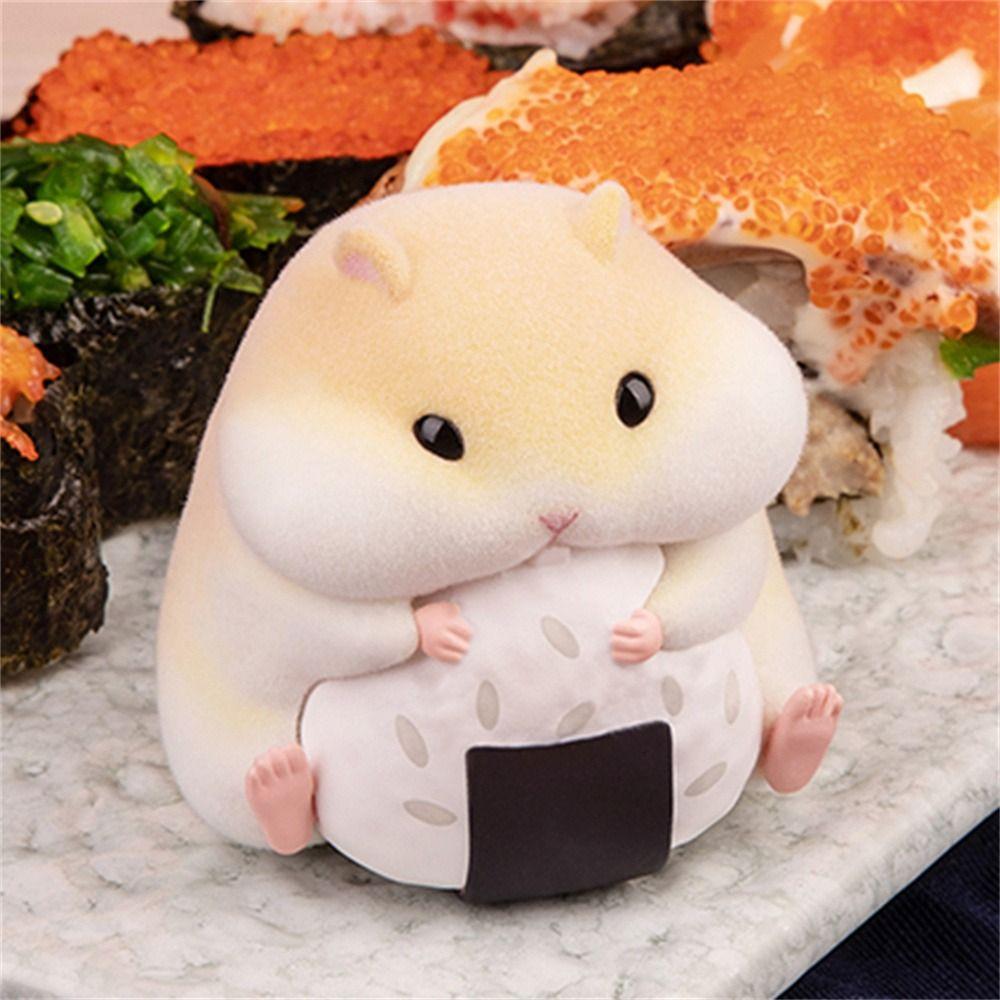 Model Toys Gourmet Hamster Figures Flocking Mouse Hamster Clarke Figures   Car Interior Decoration
