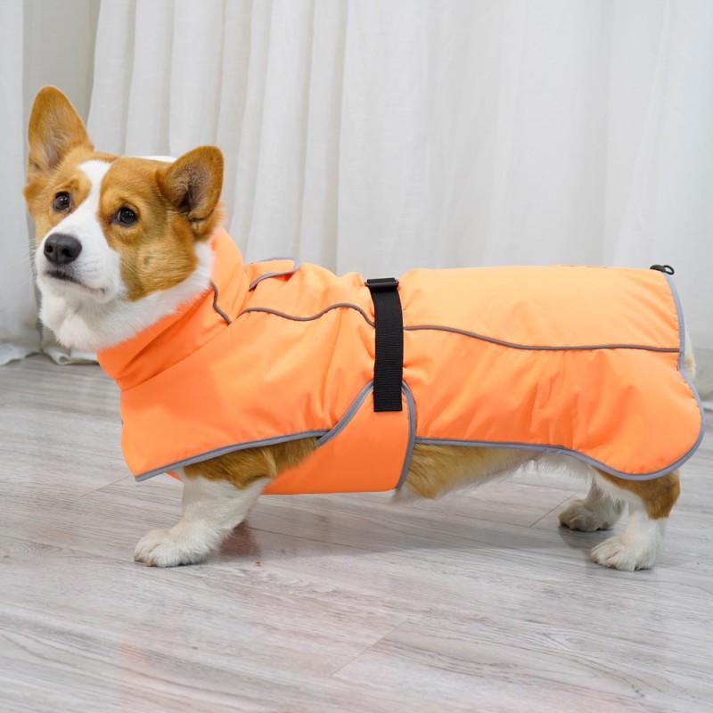 Waterproof Fleece-Lined Dog Raincoat Winter Warm Outdoor Jacket Small Medium Large Breeds
