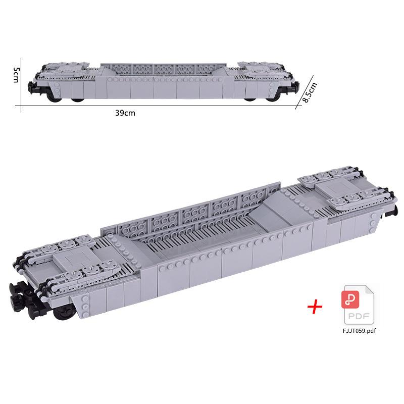 MOC City Steam Train Engine with Carriages: DIY High-Tech Modular Transport Vehicles Building Blocks Set