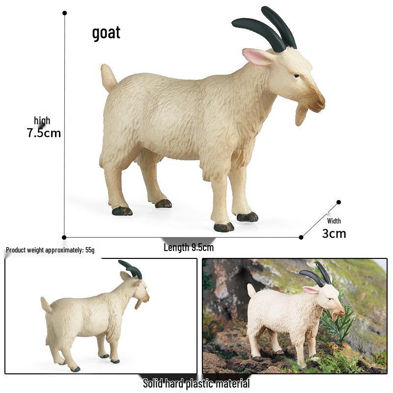 Wild Safari Animal Figurines: Giraffe, Elephant, Rhinoceros, Brown Bear, Tiger, Lion, Leopard, Hippopotamus - Solid Cognitive Toys