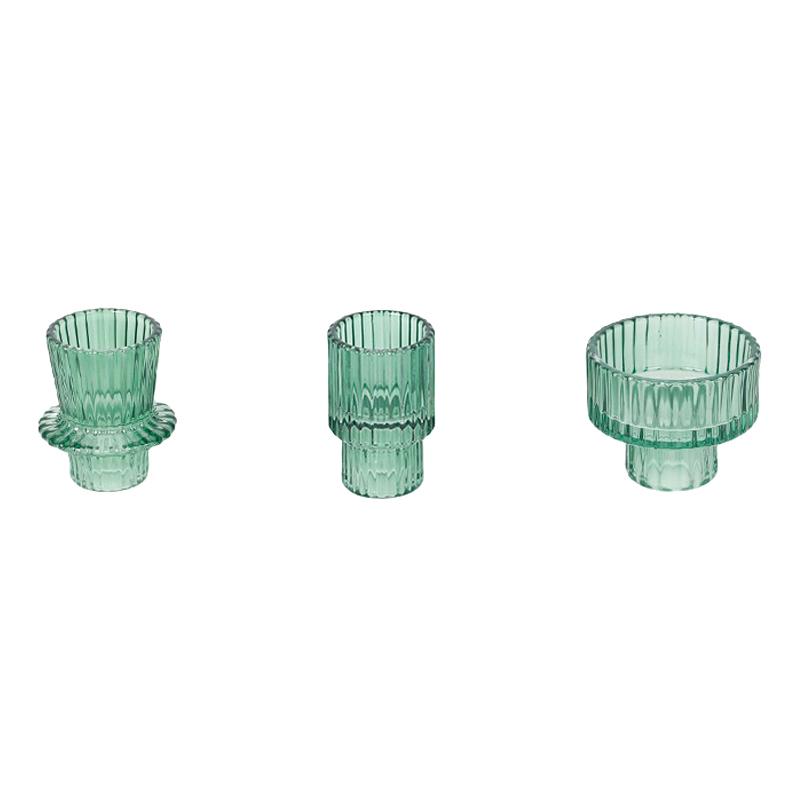 

Стеклянный подсвечник из 3 частей, бытовой, стержневой, с восковой основой, романтический подсвечник для обеденного стола, креативное украшение для дома, рождественское украшение