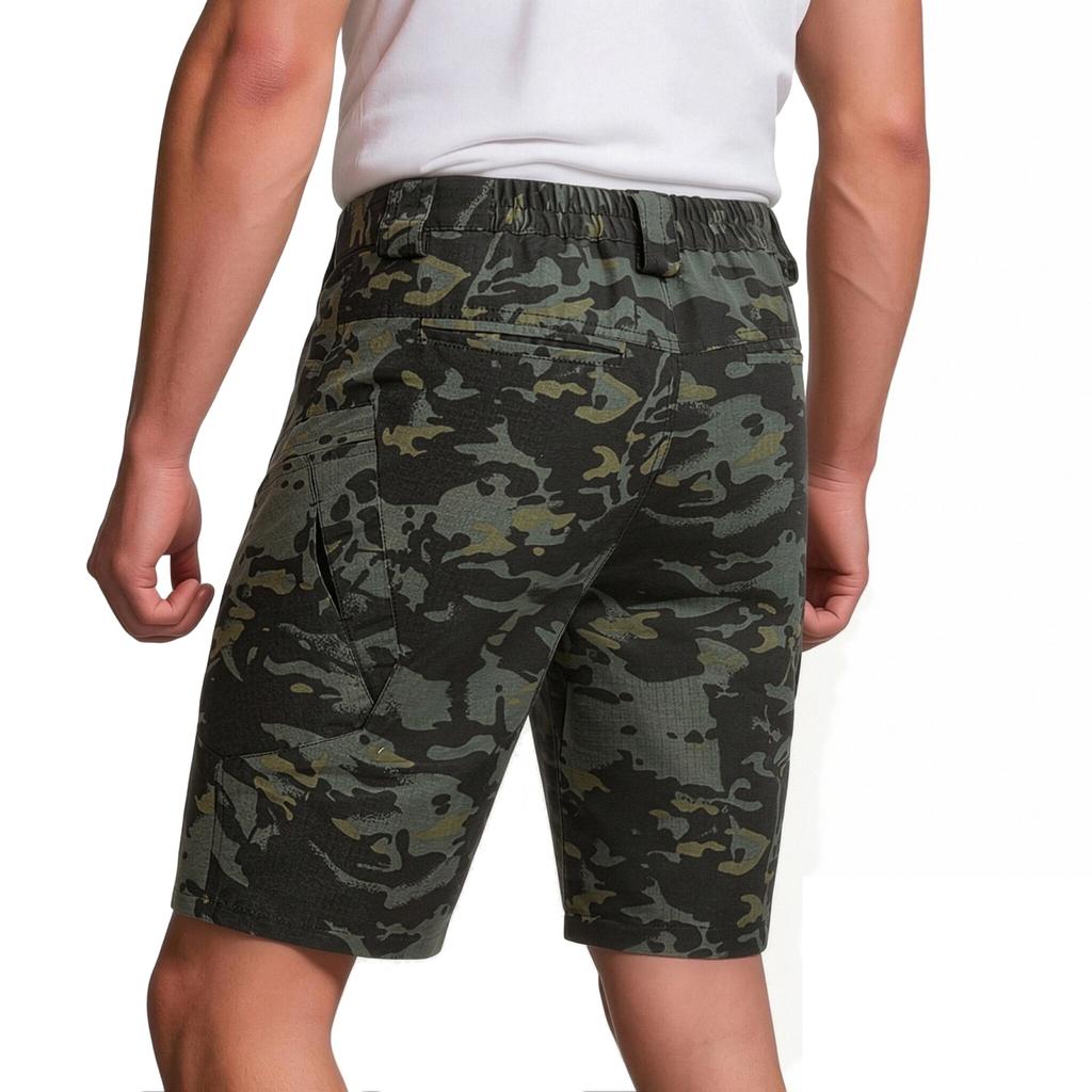Herren Tarnung Cargo-Shorts mit mehreren Taschen Schnelltrocknend für Outdoor-Wandern