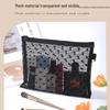 High-Value Heart Mesh Makeup Bag - Portable Lipstick & Cosmetics Storage
