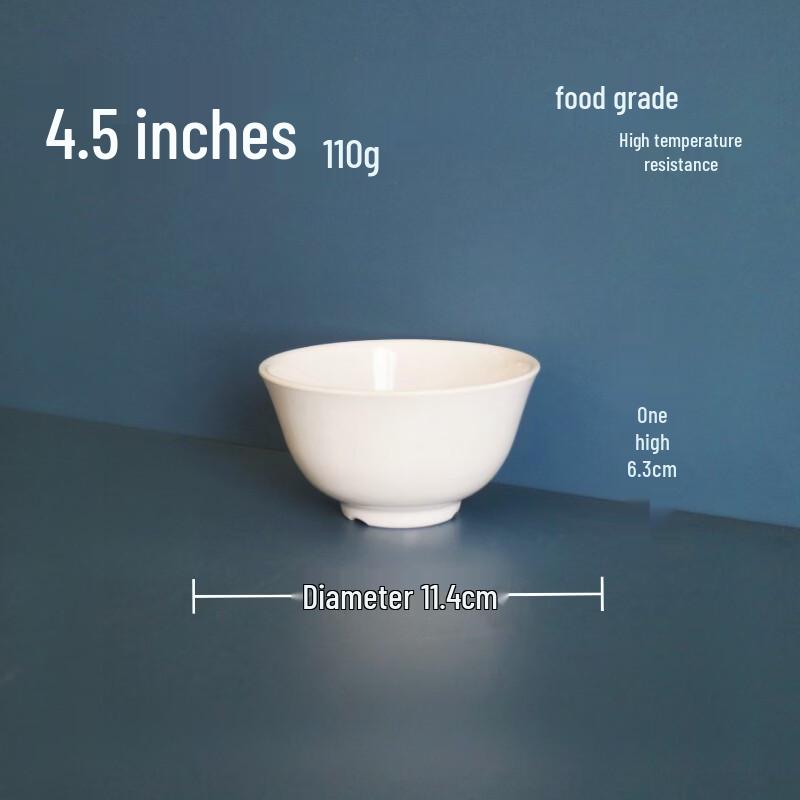 777 White Melamine 4.5-inch High-Foot Bowl