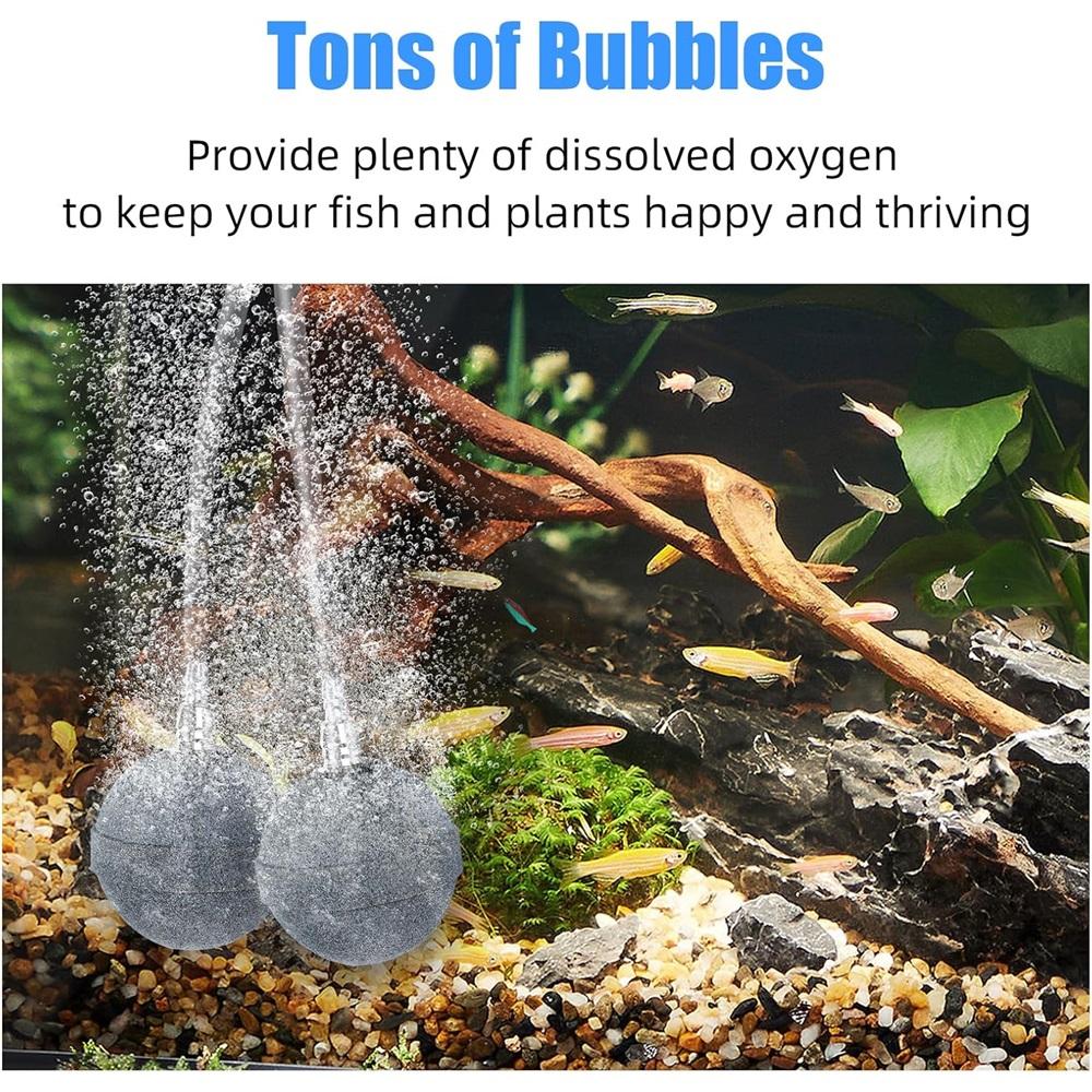 Teich-Luftstein, 5,1 cm, Luftstein für Aquarien, langlebiger Belüfter, Sauerstoffdiffusor, Luftstein, Luftpumpenzubehör für Aquarien, Fischtank, 2er-Pack