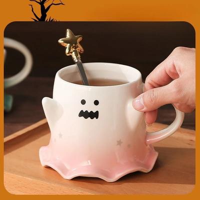 Kaffeetasse Keramiktasse Becher 300ml Wasserbecher Halloween-Geschenk Festival-Dekoration Getränk Cartoon Niedlich