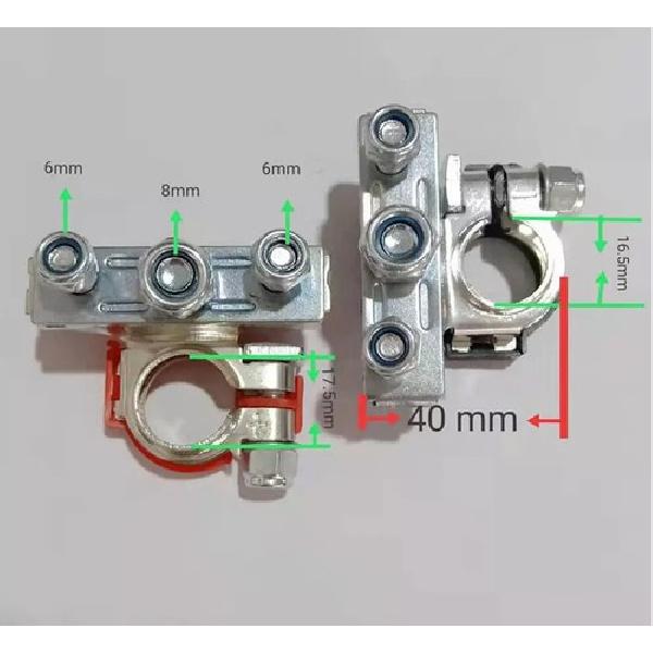 ()2X Car Marine Battery Terminal Connector Positive Negative Cable Clamp Clip