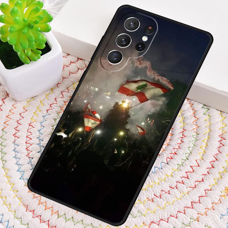 Lebanon Flag Silicone Phone Case For Samsung Galaxy note 10 pro S26 S25 S24 S23 S22 S21 Plus S25Ultra Capa Cover