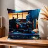 1Pc Omerta Silent Law Mafia Style Pillow Cover, Polyester, 2-Sided 2D Print, Cool Living Room Bedroom Sofa Decor, Cultural Memor