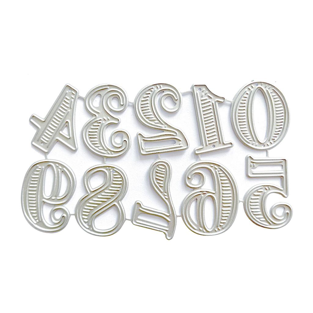 Number Embossing Cutting Dies Numbers Embossing Cutting Dies Templates for Birthday Card Making DIY Scrapbooking Craft