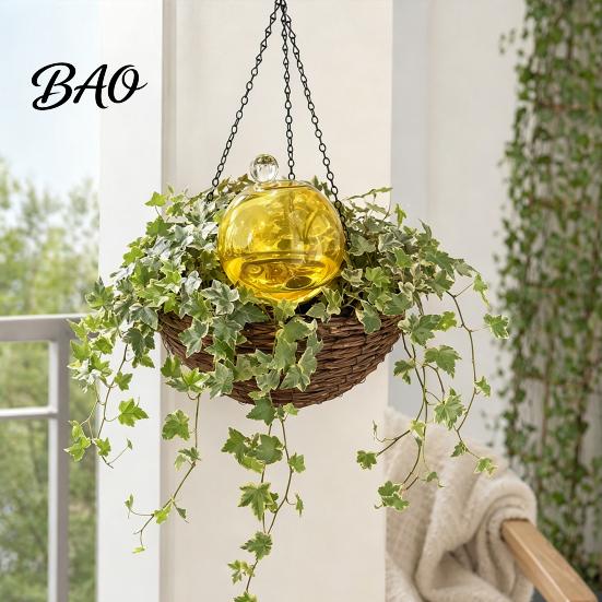 Reusable Watering Bulb Self Bulb, 500ml Transparent Automatic Plant Irrigation Ball, Low Maintenance Care Holiday with Lid for Indoor Houseplants