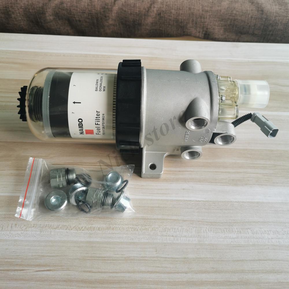 Fuel Water Separator with Heater 24v 195w FH236 FS19728 FS19624 PF7748 P550467 33651XE Diesel Fuel Filter Assembly Diesel Engine Fuel Filters5
