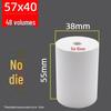 Supermarket 80mm Thermal Receipt Paper Roll, 57x40mm, 50mm Core for Restaurant and Takeout