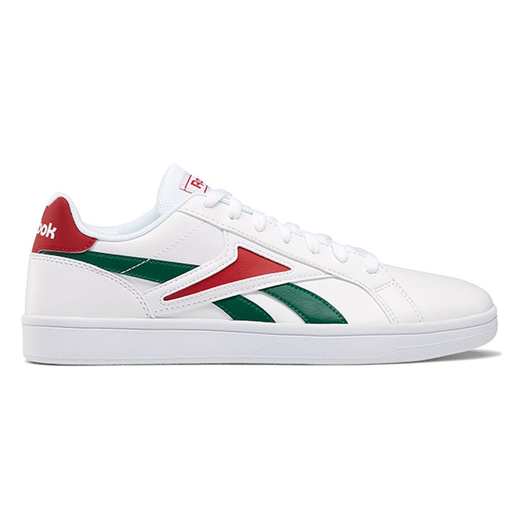 Reebok Royal Complete Synthetic Leather Durable Lightweight Low-Top Sneakers Unisex Sneakers White Green Red FU7846