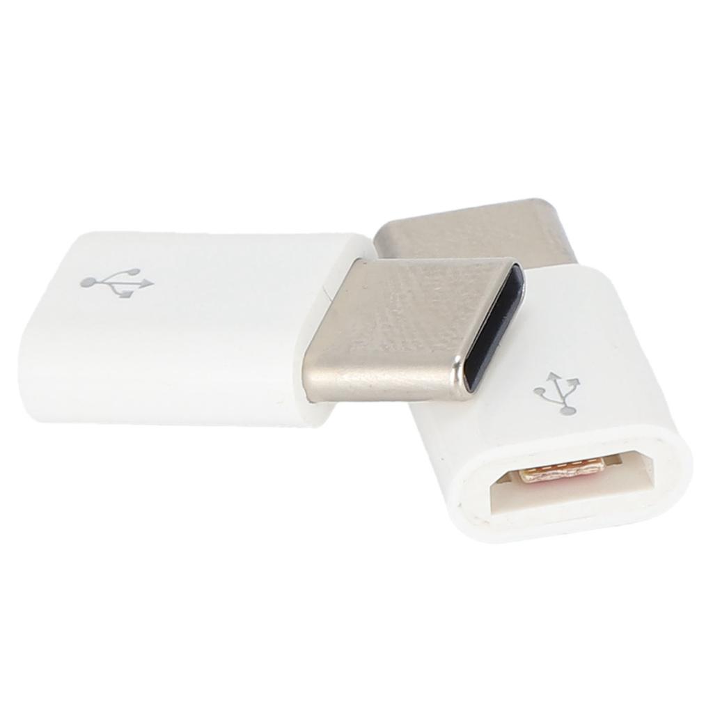2 ks Adaptér Micro na TypeC Plug Play Skvělá kompatibilita Konverzní hlava pro přenos dat Nabíjení