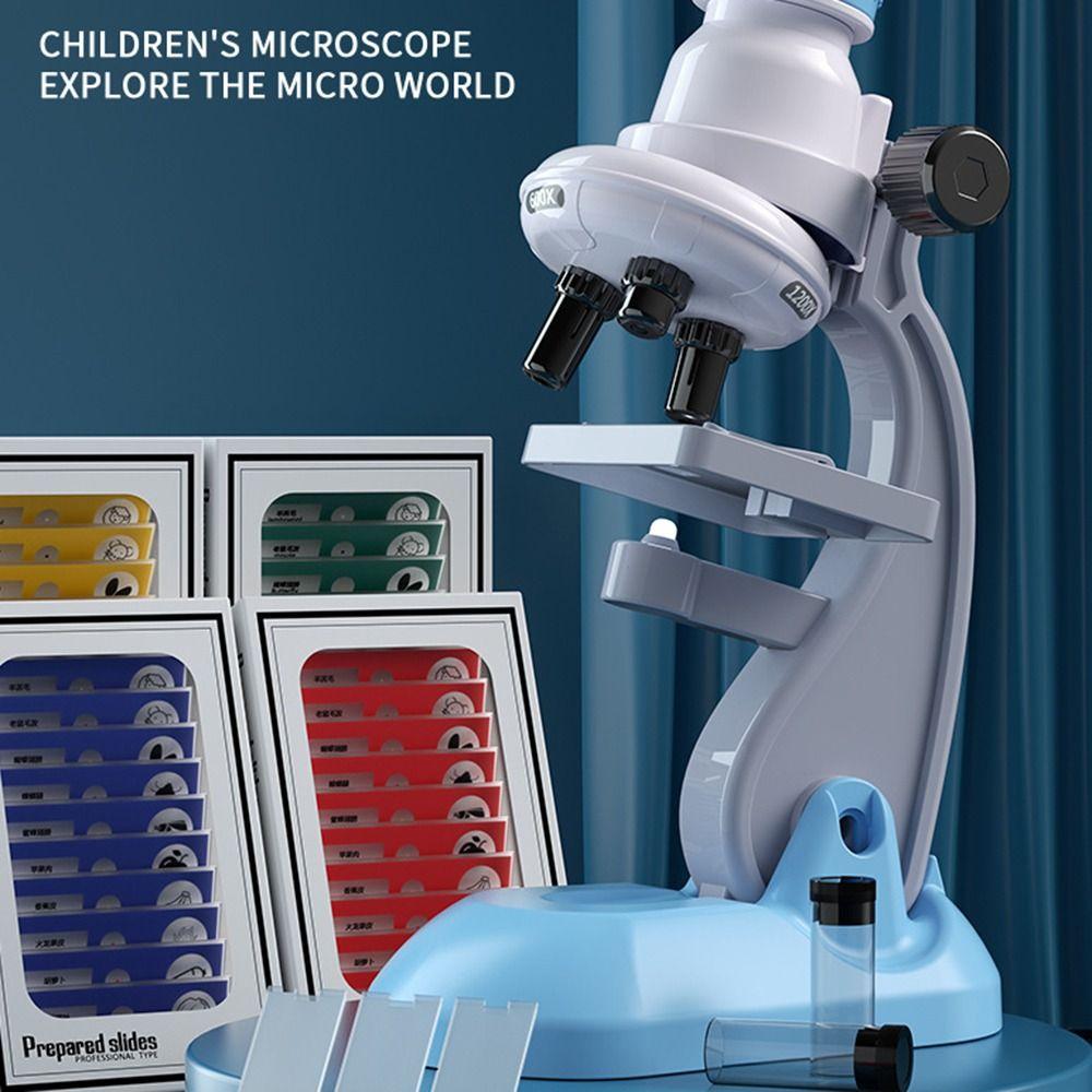 200x 600x 1200x Children Microscope Kit HD Child Biological Microscope Toy  School