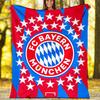 FC Bayern München logo printed throw blanket—soft,warm;versatile blanket for all seasons—perfect as &air-conditioning throw,nap blanket