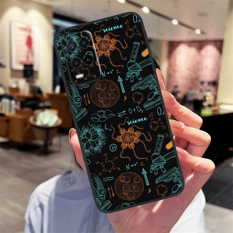 Biology and Chemistry Case For Oppo A17 A77 A80 A40 A60 A98 A78 A18 A38 A58 A16 A76 A96 A74 A94 A54 A57S A15 Cover