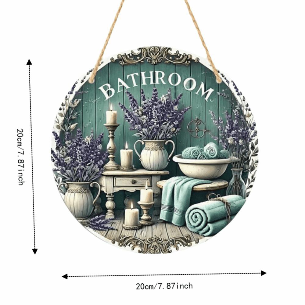 2D Flat Door Wall Decor Lavender Flower Decorative Board Hanging Decoration Wall Hanging