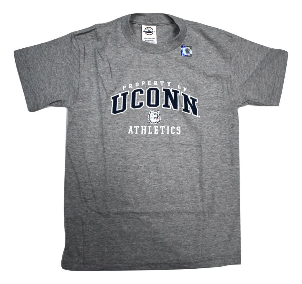 NCAA Youth Boys Property Of UCONN Huskies Athletics Shirt New S, M, L, XL