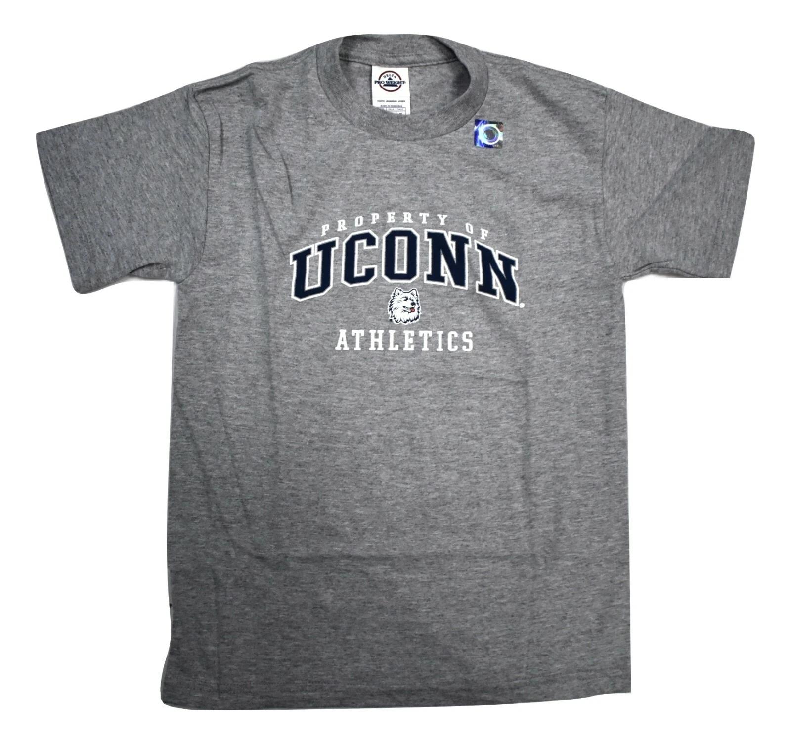 NCAA Youth Boys Property Of UCONN Huskies Athletics Shirt New S, M, L, XL S