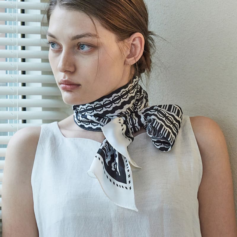 ANA MAISON Anatomy Long Petit Silk Scarf [PML-1403]