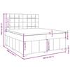 VidaXL Sommier à lattes de lit avec matelas Gris foncé 200x200cm Tissu 3294076
