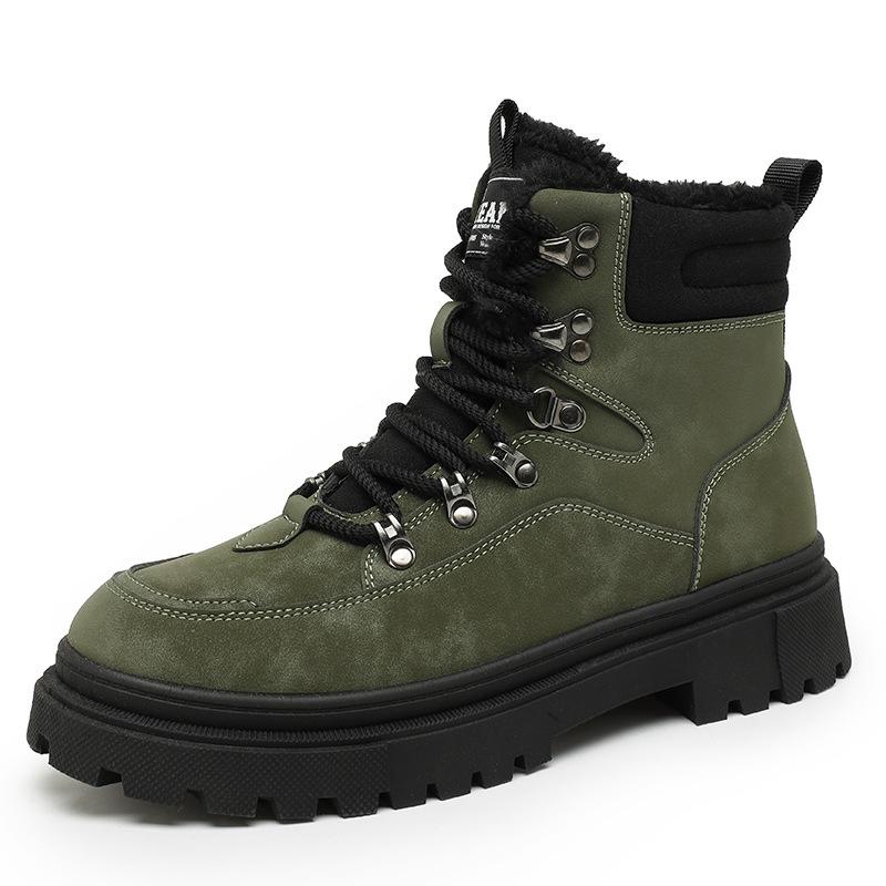 

Вельветовые хлопковые ботинки на инструментальной подошве, высокие ботинки Мартина, мужские новые осенне-зимние ботинки-локомотивы, повседневные ботинки из нубука 44