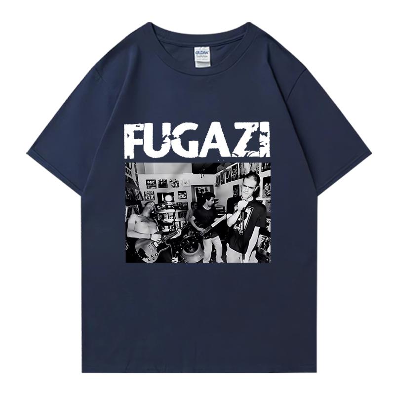 Trendy 2025 FUGAZI Band Graphic Oversized Tee Shirt Streetwear Men Women Summer Short Sleeve T-shirts 100% Cotton Popular Unisex
