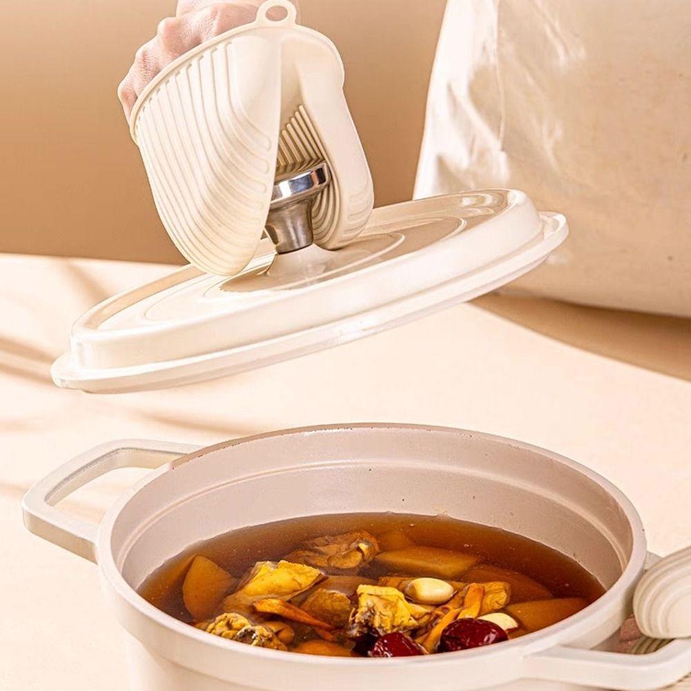 Thickened Silicone Oven Mitts Non Slip Baking Gloves Kitchen Pinch Mittens  Microwave Ovens