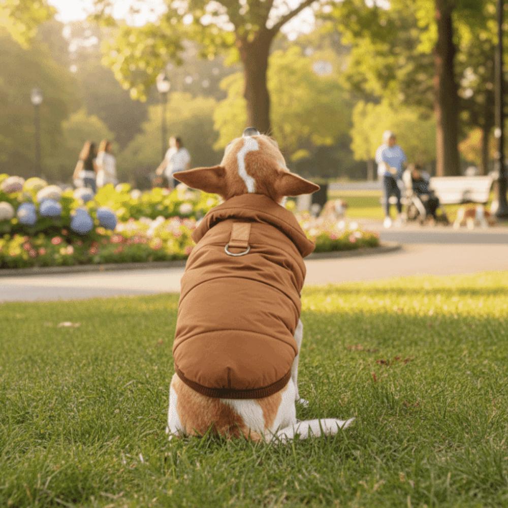Household Waterproof Winter Dog Coat Warm Fleece Dog Cotton Jacket Thickened with D Shape Ring Puppy Costume Small Medium Dogs
