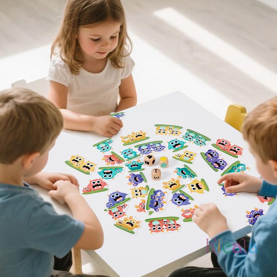 Kid Fun Catch Monster Social Board Game Montessori Color Shape Matching Number Cognition Logice Thinking Clearance Education Toy